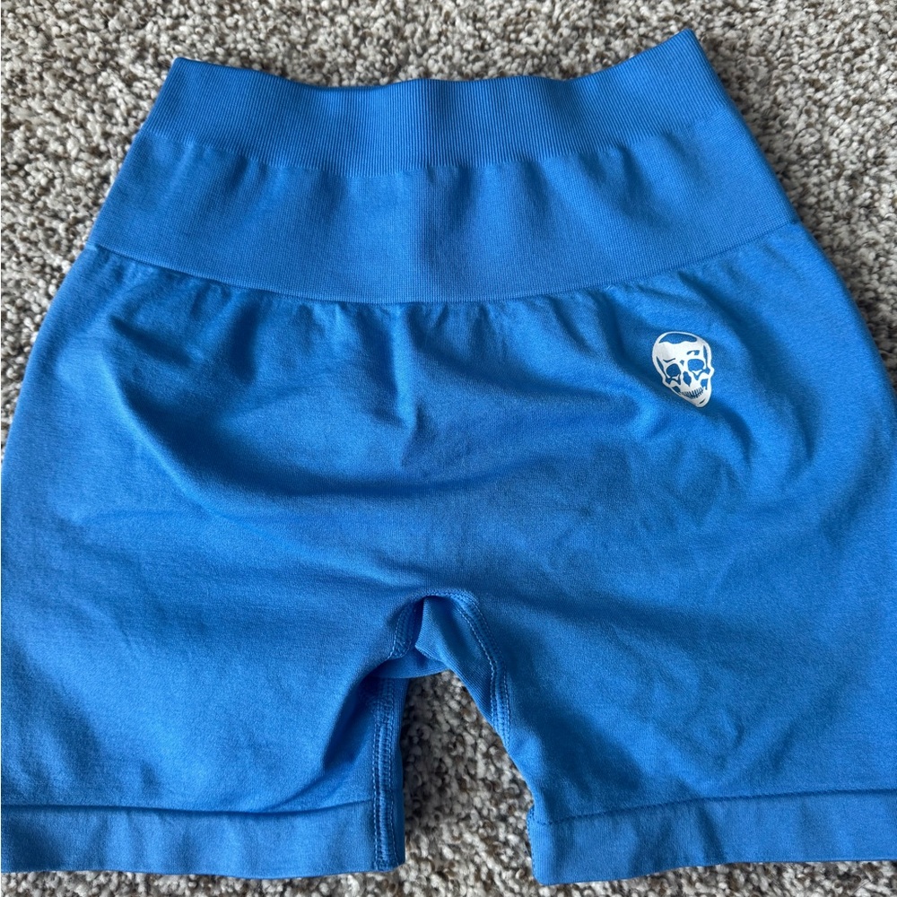 Blue Gym Reaper Skull Women's Shorts